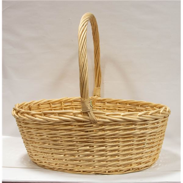 LARGE NEW 22X26 WICKER BASKET WITH HANDLE