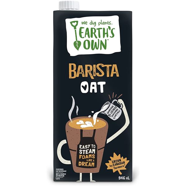 NEW CASE OF EARTHS OWN BARRISTA OAT MILK 946ML