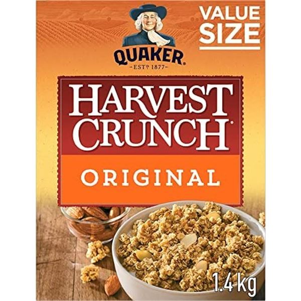 NEW 4 BOXES OF HARVEST CRUNCH ORIGINAL CEREAL