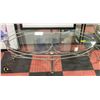 Image 2 : 3 PIECE COFFEE TABLE SET GLASS TOP