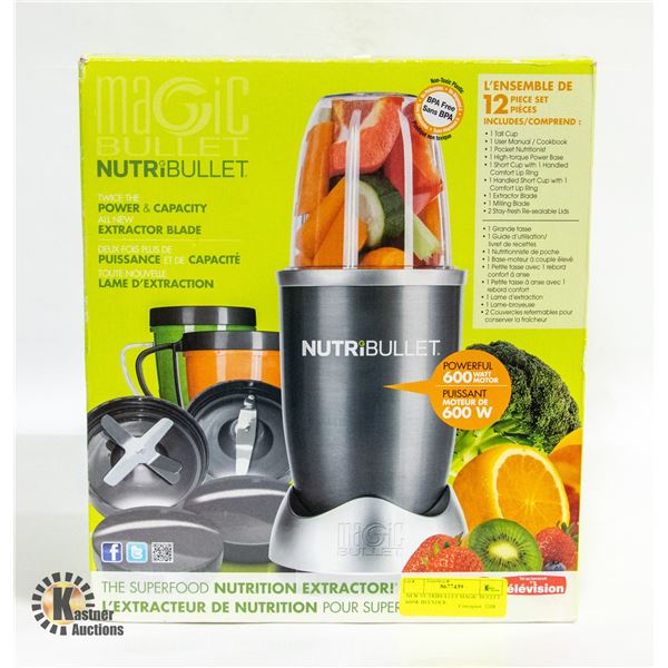 NEW NUTRIBULLET MAGIC BULLET 600W BLENDER