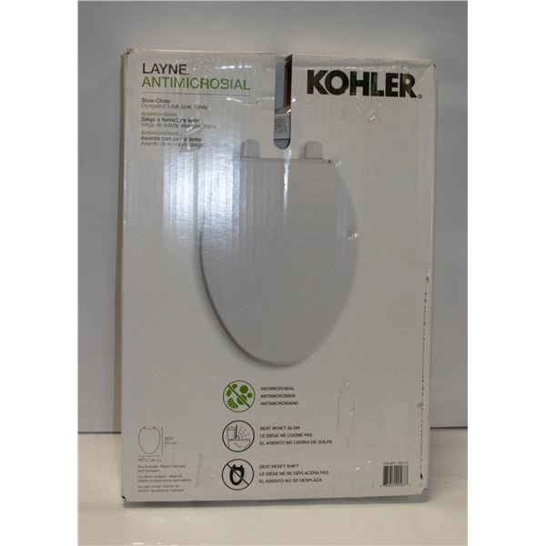 NEW SEALED KOHLER LAYNE SLOW CLOSING ELONGATED