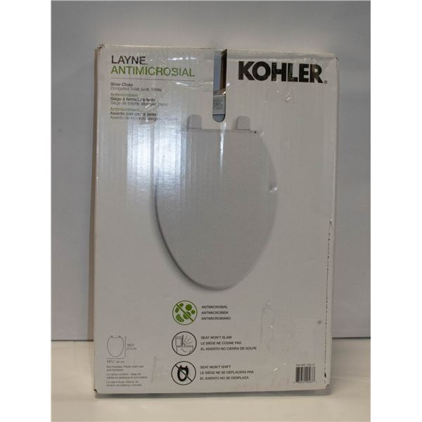 NEW SEALED KOHLER LAYNE SLOW CLOSING ELONGATED