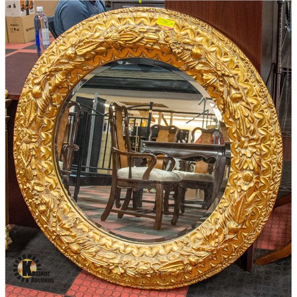 44" ROUND FRAMED MIRROR