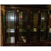 Image 3 : ORIENTAL WOOD BUFFET AND HUTCH W/ GLASS SHELVES