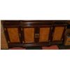 Image 4 : ORIENTAL WOOD BUFFET AND HUTCH W/ GLASS SHELVES