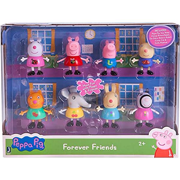 NEW PEPPA PIG FOREVER FRIENDS 8PC TOY SET