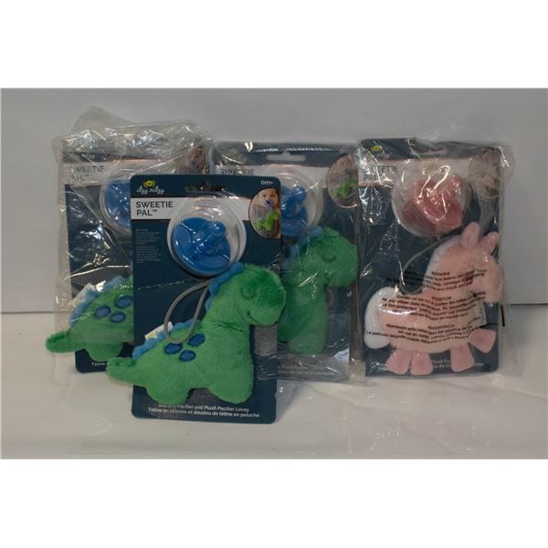 NEW 4 PACKS OF SWEETIE PAL SILICONE PACIFIERS &