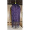 Image 1 : DEEP PURPLE BEADED HANGING SWAG LAMP