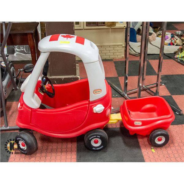 LITTLE TIKES CAR AND TRAILER