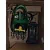 Image 1 : BOX OF YARD ITEMS. WATER TIMER, ZAPPER, ROTO TOOL