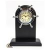 Image 1 : ENGRAVIBLE SHIPS WHEEL QUARTZ CLOCK NEW