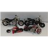 Image 1 : LOT OF 4 TOY MOTOR CYCLES