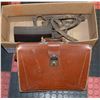 Image 1 : VINTAGE LEATHER BAG, BRIDLE AND SHOE SHINE KIT