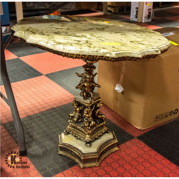 ANGEL DESIGN MARBLE TOP TABLE- NOT STABLE NEEDS