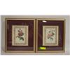 Image 1 : SET OF 2 FRAMED FLOWER PRINTS 16.5"X14.5"