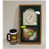 VINTAGE EDMONTON ESKS WALL CLOCK &