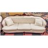 Image 1 : 92" X 31" VINTAGE WOOD FRAMED SOFA