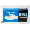Image 1 : NEW BOX OF 100PCS DISPOSABLE GLOVES (BLACK)