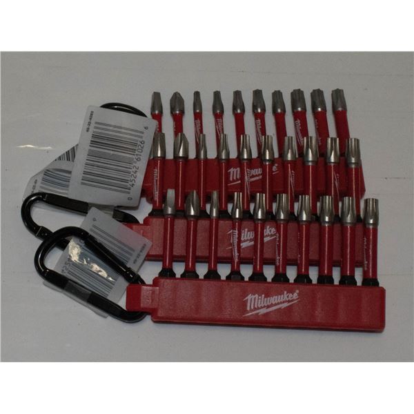 3 PACKS OF MILWAUKEE SCREWDRIVER BITS