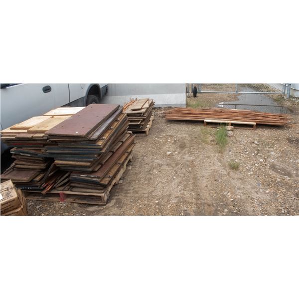 3 PALLET OF CONCRETE FORMS AND FLAT IRON
