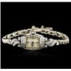 Image 1 : Hamilton Platinum 1.15 ctw Diamond Vintage Ladies Watch