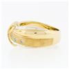 Image 6 : High Quality 18k TT Gold 0.48 ctw Round & Baguette Diamond Wide Buckle Band Ring