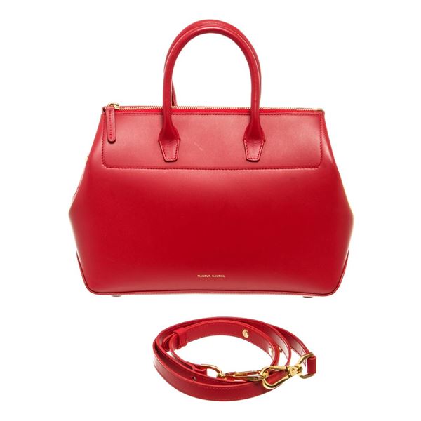 Mansur Gavriel Red Leather Travel Handbag