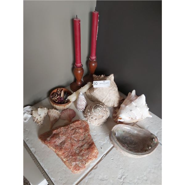 Home Décor - Sea Shells, Rocks, Candles, And More