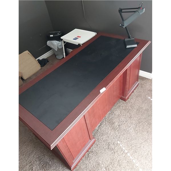 Beautiful Office Desk With Keys - 65L x 30.5W x 30H With Table Top Desk Lamp