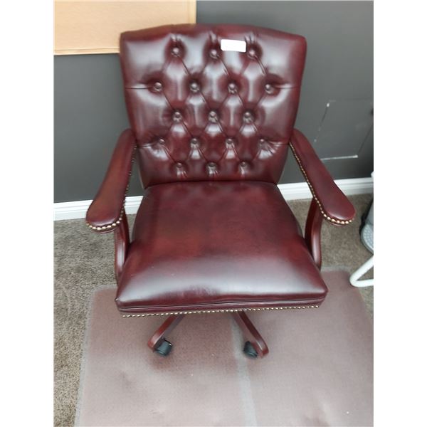 Leather Office Chair - 27W x 20D x 36H