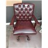 Image 1 : Leather Office Chair - 27W x 20D x 36H