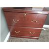 Image 2 : Wood Two Drawer Filing Cabinet With Keys - 30H x 21D x 31L