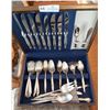 Image 1 : Rogers Silver Plated Cutlery Set With Wood Storage Case