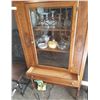 Image 1 : Wood China Hutch - 35W x 15D x 60H (Items In Hutch Not Included)