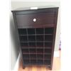 Image 1 : Wooden Wine Rack With Draw - 19W x 12 3/4D x 37.5H