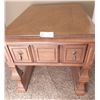 Image 4 : Lane Wood Bedside Table With Draw - 23W x 29D x 20H