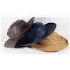 THREE STRAW HATS ALL SIZE MEDIUM