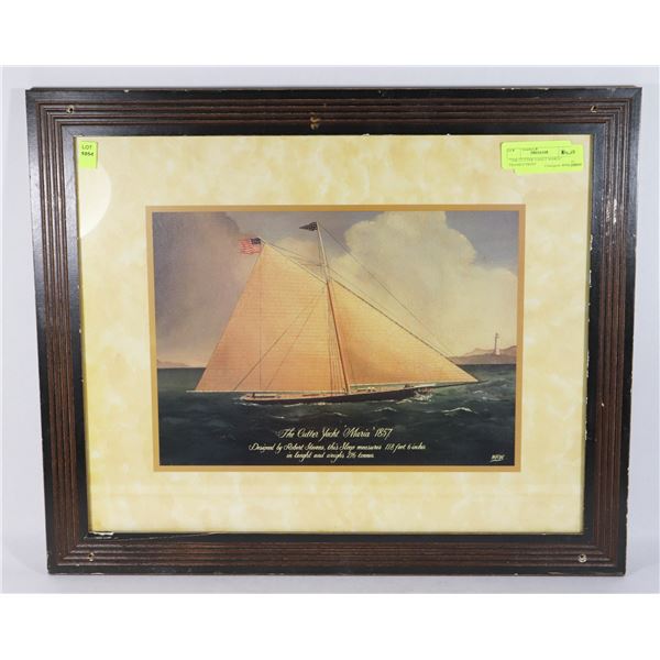 "THE CUTTER YACHT MARIA" FRAMED PRINT