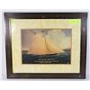 Image 1 : "THE CUTTER YACHT MARIA" FRAMED PRINT