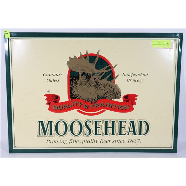 MOOSEHEAD METAL BEER SIGN (24" X 17")