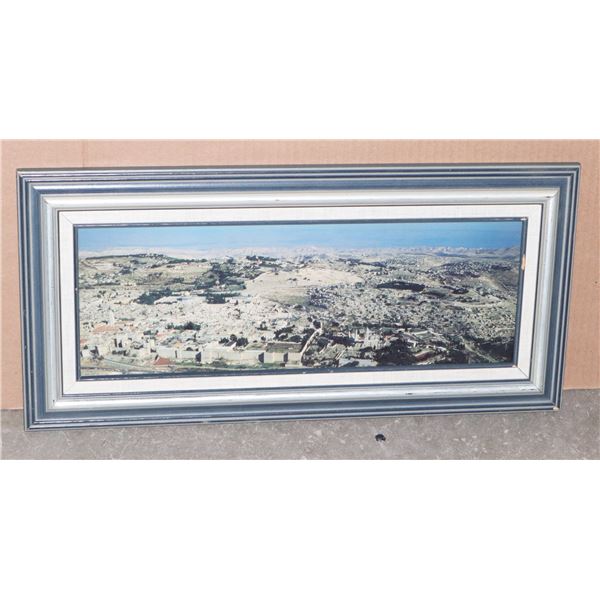 OLD CITY OF JERUSALEM FRAMED PICTURE FEATURING