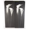 TWO BLACK AND WHITE FLOWER THEME ART ON CANVAS