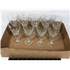 LOT OF NINE 6" TALL MATCHING STEMWARE GLASSES