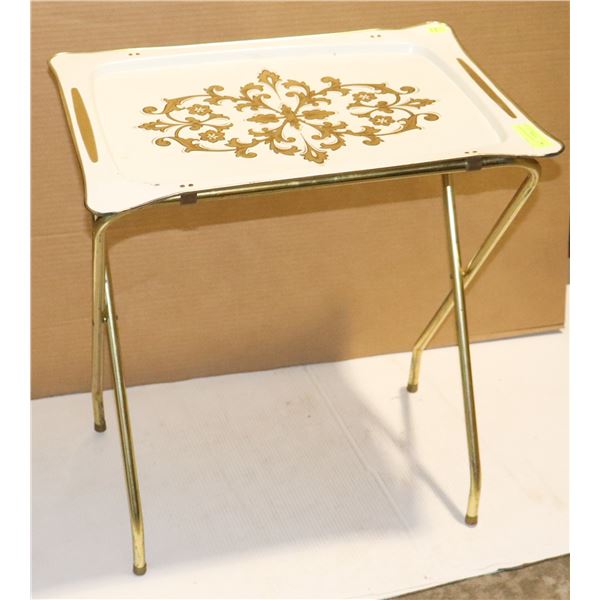 VINTAGE BRASS TV TRAY