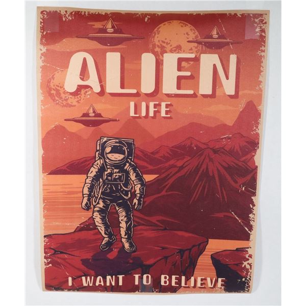 NEW ALIEN LIFE (I WANT TO BELIEVE) CANVAS PRINT