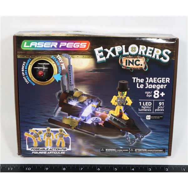 NEW LASER PEGS 91 PC BUILDING SET INCLUDES 1 LED