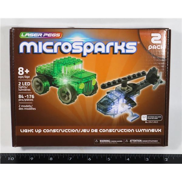 NEW LASER PEGS 2PC BUILDING SET. INCLUDES 2 LED