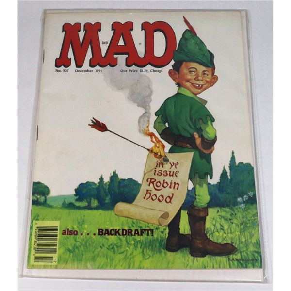 MAD MAGAZINE #307 (1991)(FEAT. ALFIE AS ROBIN HOOD