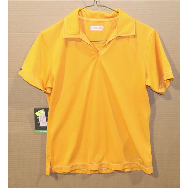 NEW WOMEN'S ON TOUR TASMAN POLY POLO, TANGERINE, S